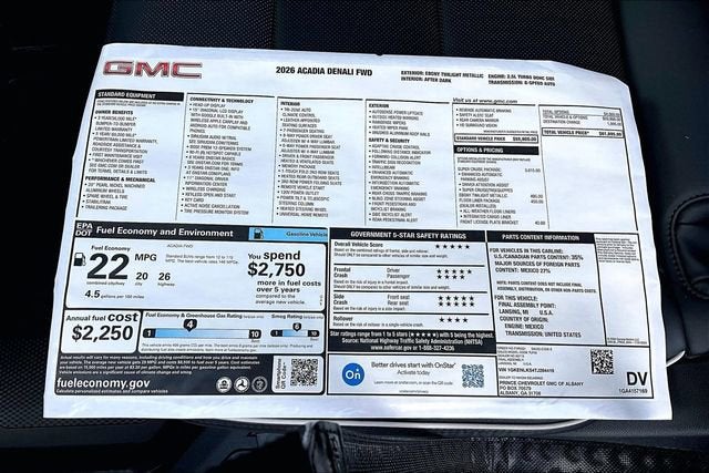 2026 GMC Acadia Denali