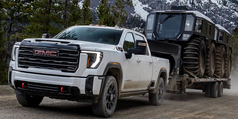 GMC Sierra 2500 HD AT4 towing trailer