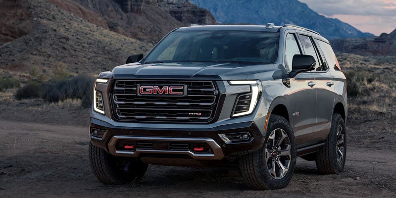 2026 GMC SUV parked on rugged terrain